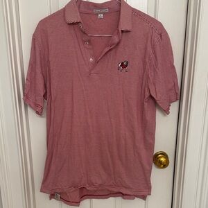 Peter Millar UGA Red Striped Polo Shirt